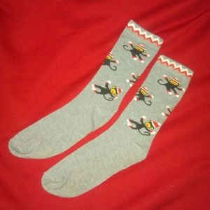 Christmas Monkey Socks